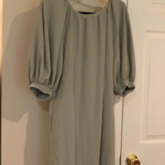 Prologue sage nwt midi dress w puff sleeves - Picture 6 of 7